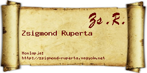 Zsigmond Ruperta névjegykártya